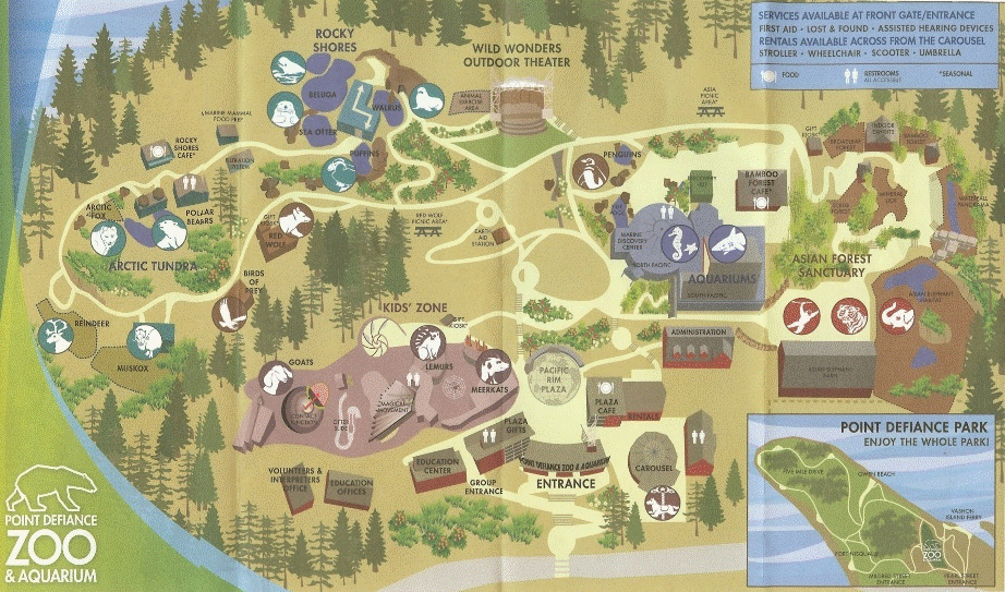 Point Defiance Zoo map with links